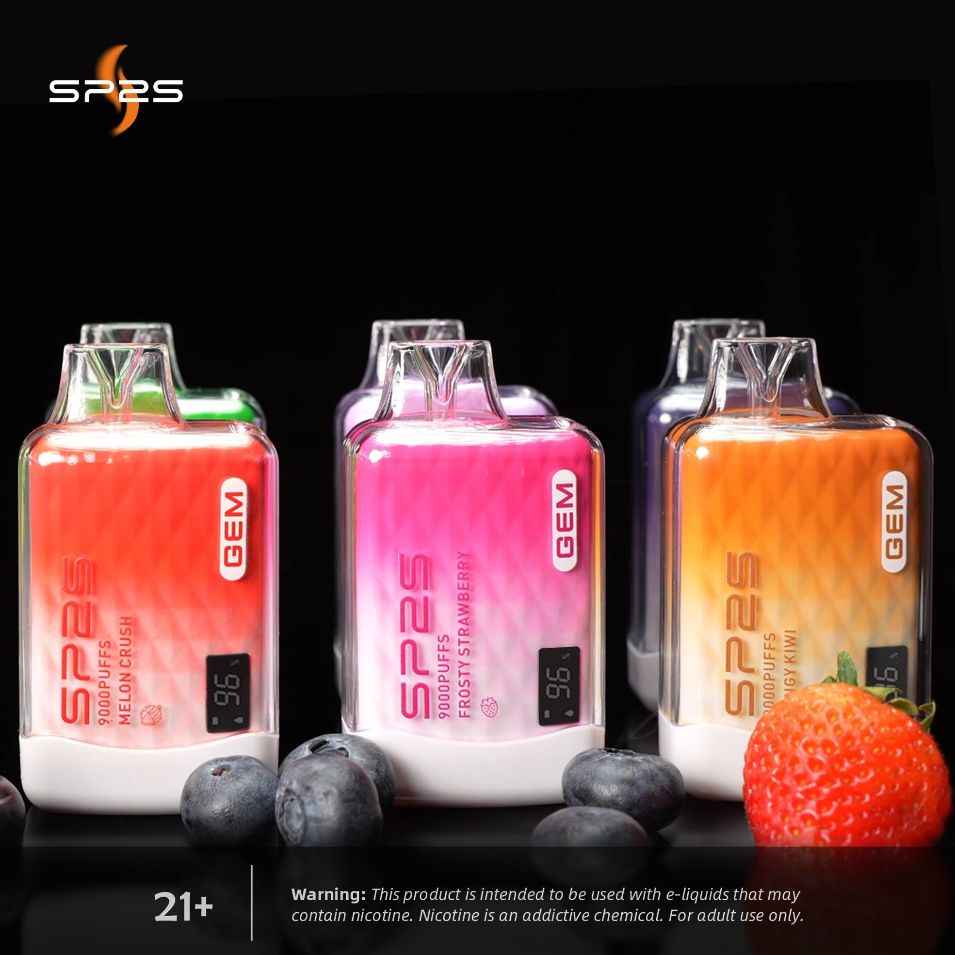 SP2S GEM 9000 拋棄式電子煙 | 智慧電量油量顯示 | 思博瑞一次性大容量 9000 口